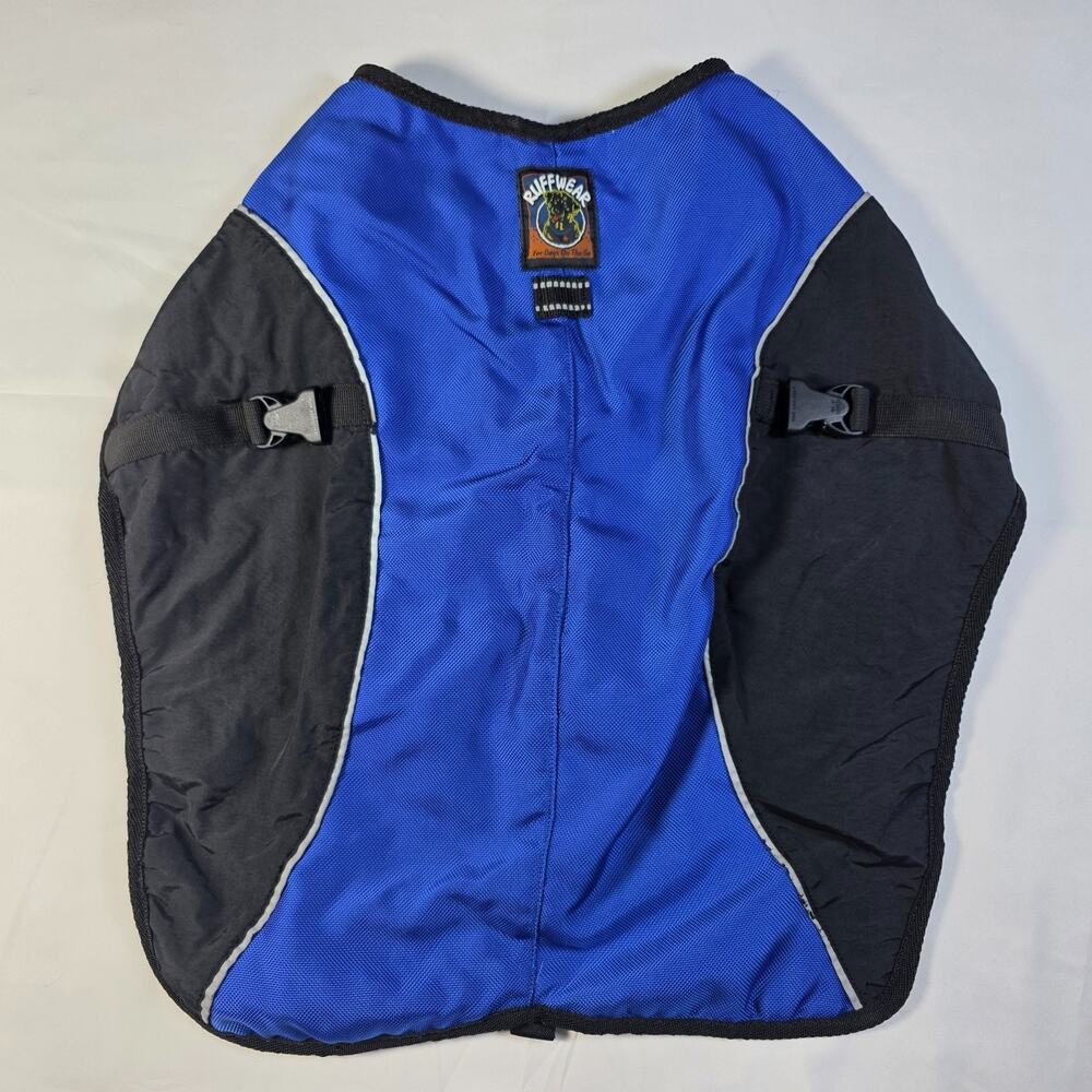 Vintage Ruff Wear Dog Coat Large Blue Black Reflective Outdoor Jacket Ruffwear